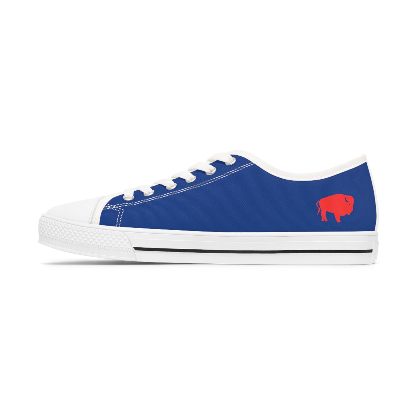 Buffalo Football Fan gear low top buffalo theme sneakers for women, buffalo football shoes, buffalo football slides. Let’s go buffalo