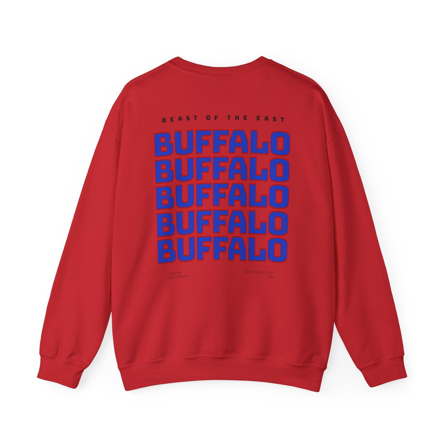 BEAST OF THE EAST CREWNECK SWEATSHIRT AFC EAST CHAMPS