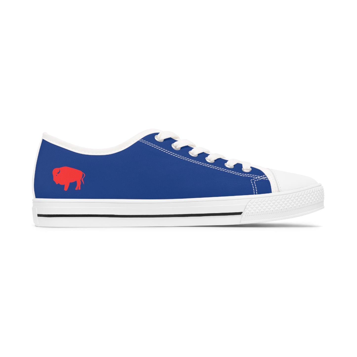 Buffalo Football Fan gear low top buffalo theme sneakers for women, buffalo football shoes, buffalo football slides. Let’s go buffalo