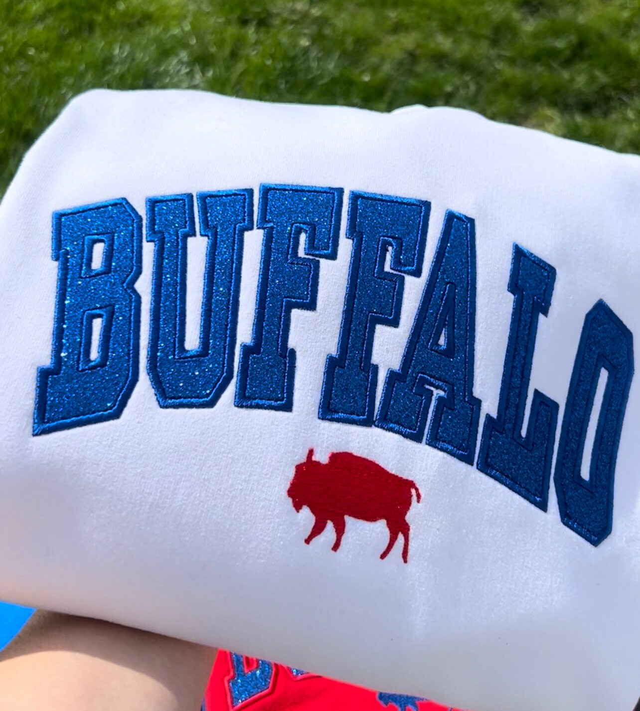 Buffalo Glitter Embroidered Sweatshirt