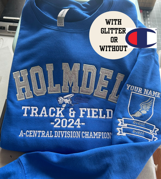 Holmdel A-Central Division Champions Sweatshirt Embroidered champion brand