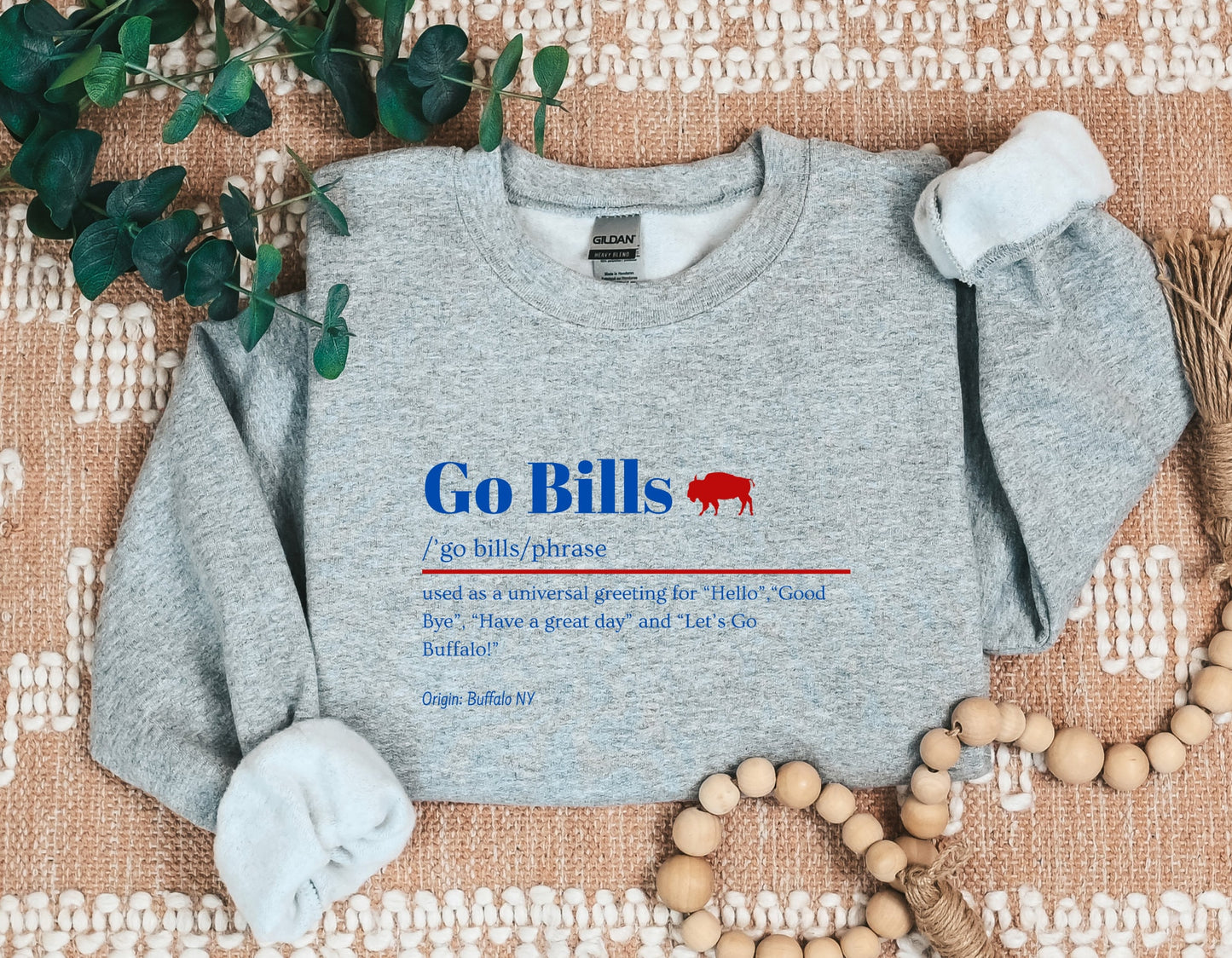 Bills Football fan Sweatshirt Unisex Heavy Blend™ Crewneck Sweatshirt, Go bills definition sweatshirt buffalo football fan gift for her