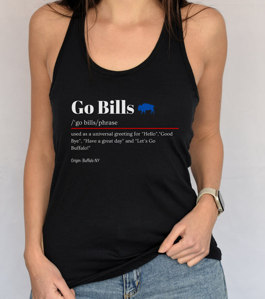 Womens buffalo football Go Bills definition Tank Top. Lets go Buffalo gift for her gift for wife
