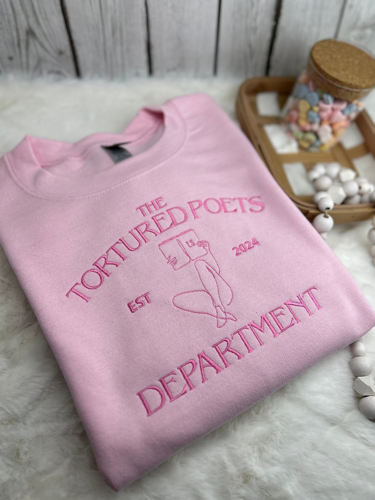 Embroidered  The Tortured Poets Department sweatshirt Swiftie sweatshirt gift Gift for swiftie book lover sweatshirt